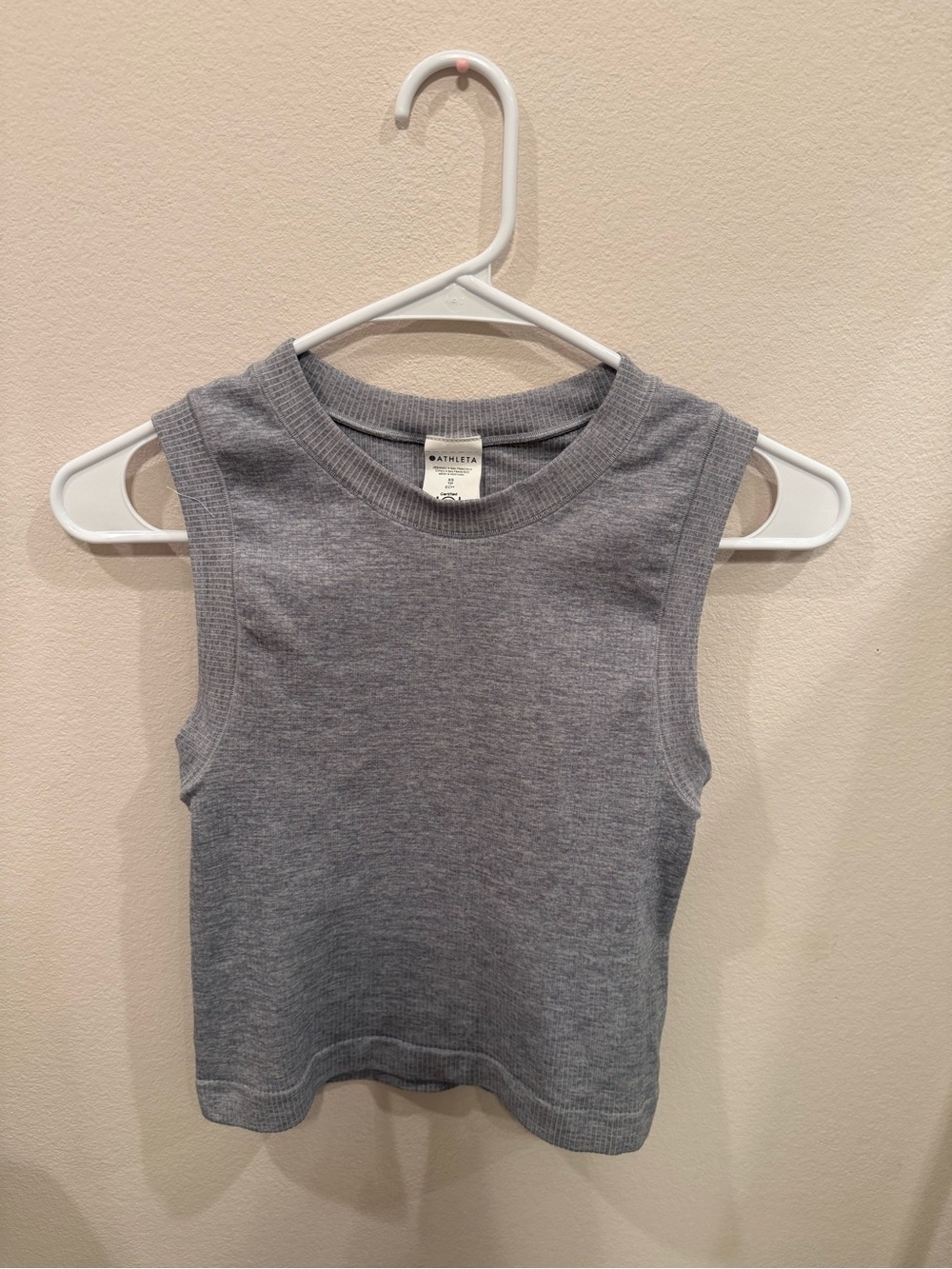 Athleta Heather Gray Ribbed Sleeveless Tank